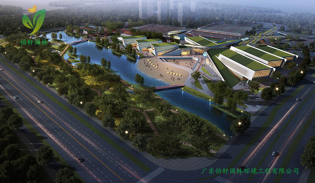 江蘇省揚州李寧體育公園景觀設計案例效果圖