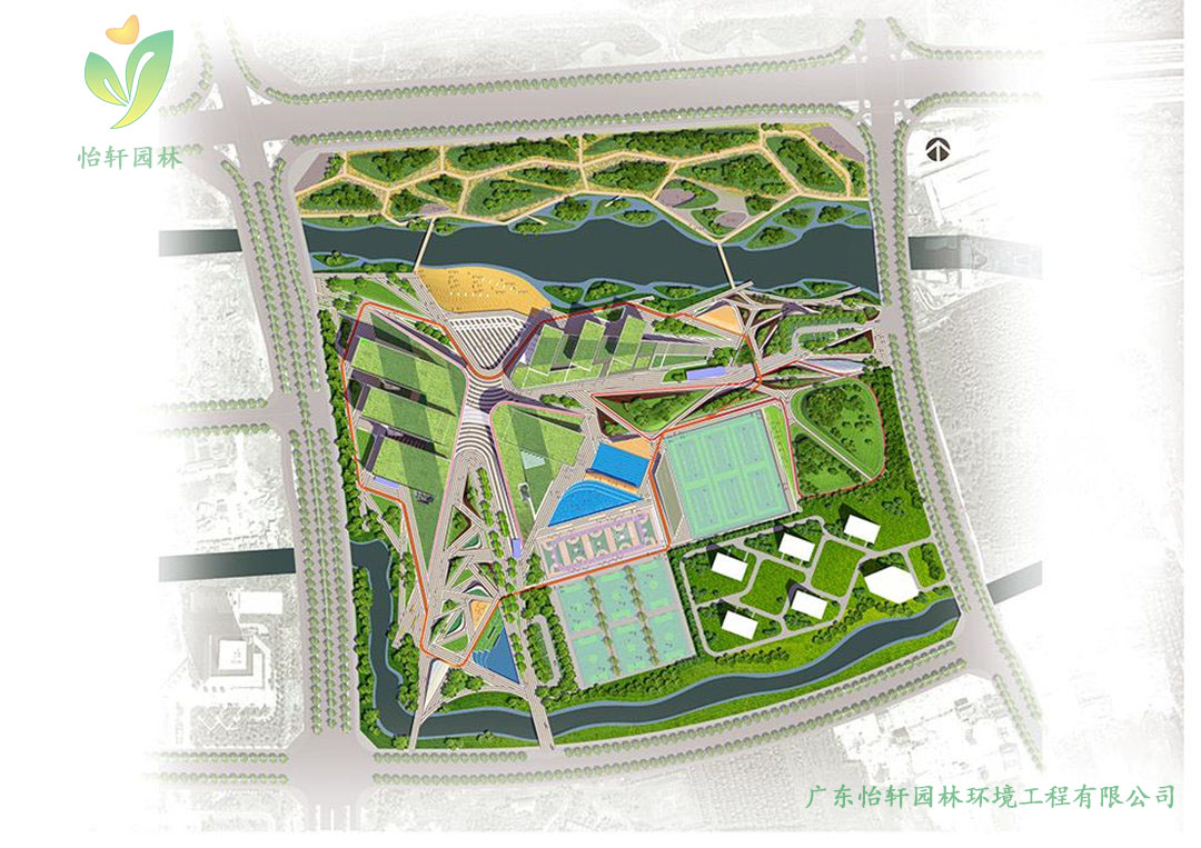 江蘇省揚州李寧體育公園景觀設計案例效果圖