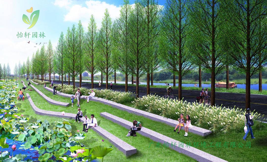 湖北荊州環(huán)長(zhǎng)湖濕地公園綠化景觀設(shè)計(jì)案例效果圖