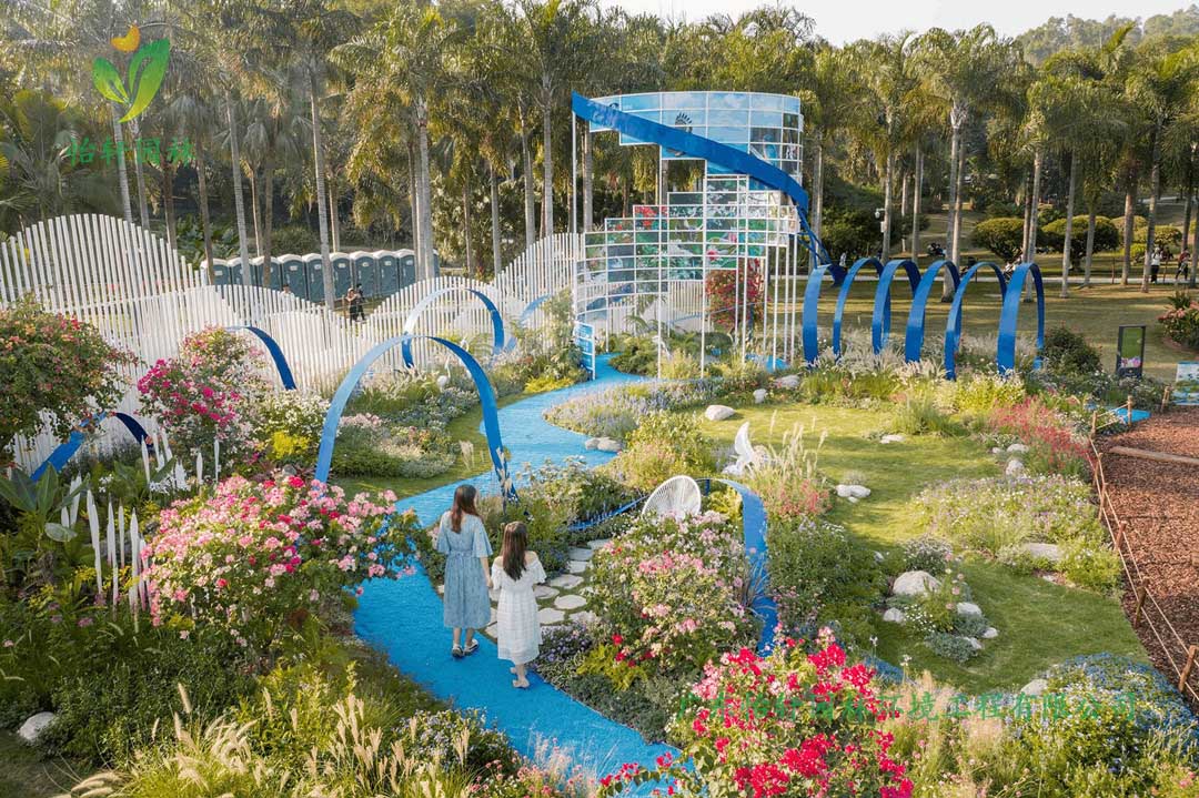 深圳簕杜鵑花展坪山區(qū)精品花園景觀綠化工程實景圖