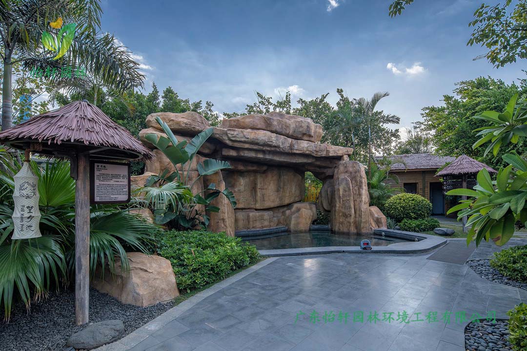 白塘灣海濱度假休閑精品公園溫泉體驗區(qū)景觀綠化工程實景圖