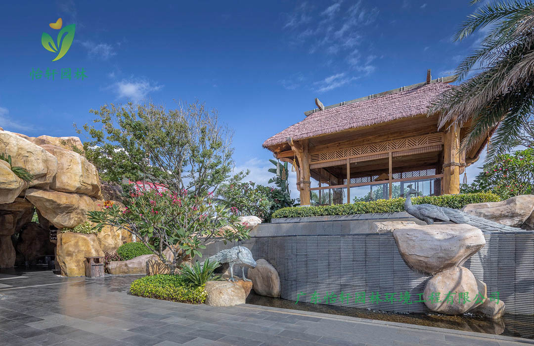 白塘灣海濱度假休閑精品公園溫泉體驗區(qū)景觀綠化工程實景圖