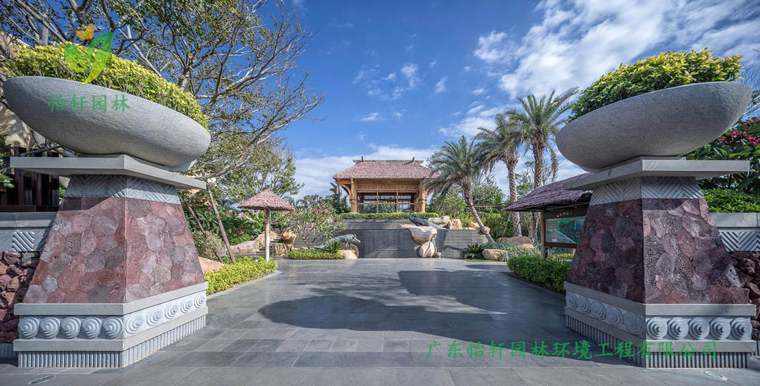 白塘灣海濱度假休閑精品公園溫泉體驗區(qū)景觀綠化工程實景圖