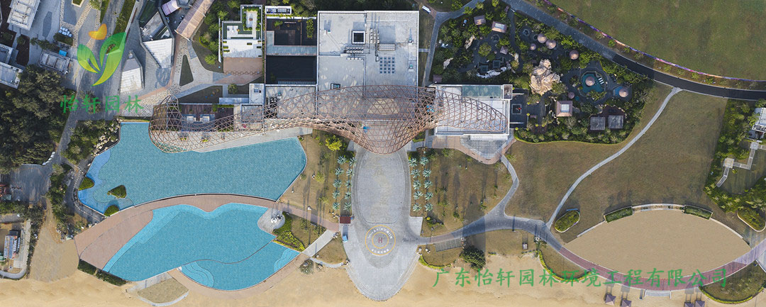 白塘灣海濱度假休閑精品公園溫泉體驗區(qū)景觀綠化工程實景圖