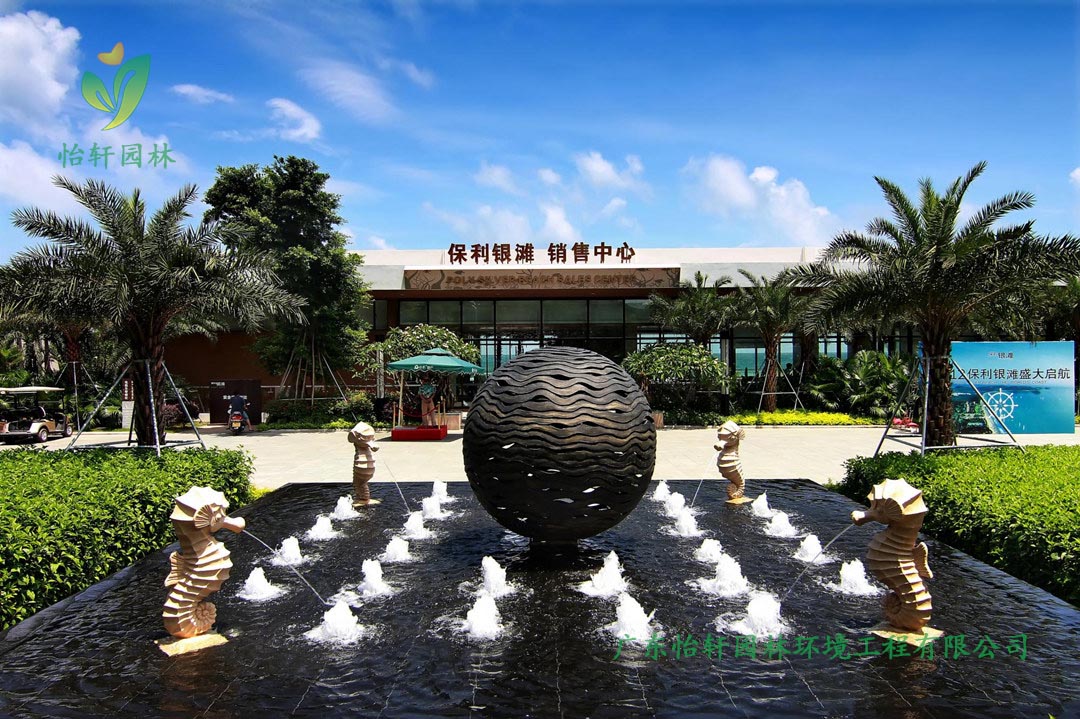 陽(yáng)江保利銀灘海邊別墅綠化工程施工改造實(shí)景圖