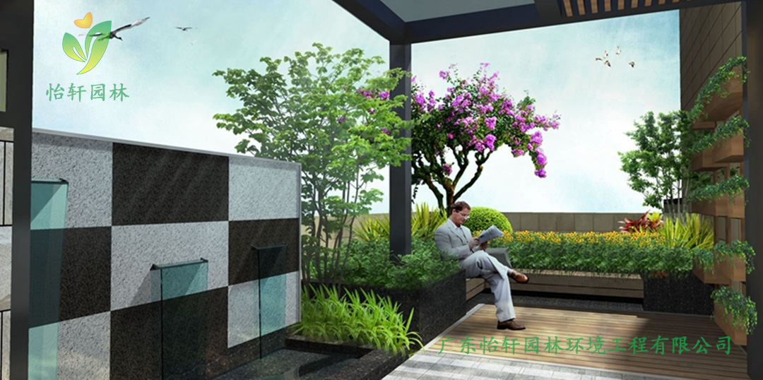 深圳蛇口私人別墅陽(yáng)臺(tái)花園綠化景觀設(shè)計(jì)效果圖