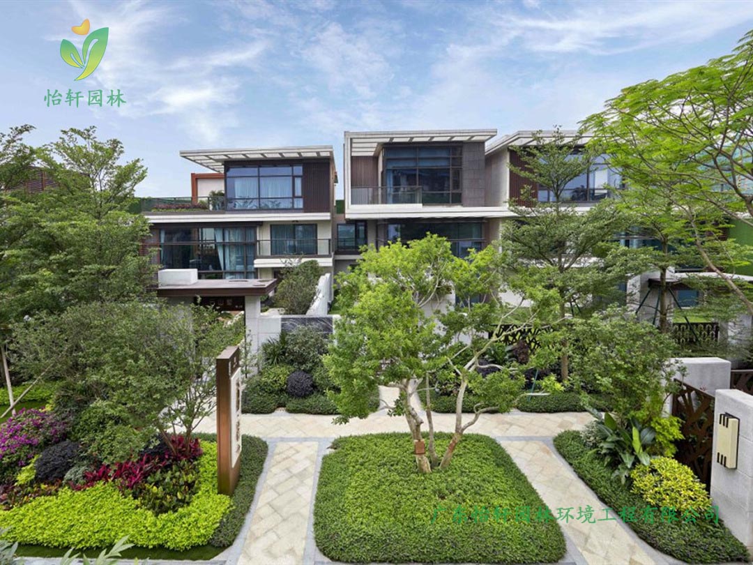 廣州白云佳兆業(yè)天墅小區(qū)別墅綠化工程施工改造實景圖